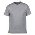 Classic Solid Red Crew Neck Short Sleeve Cotton T-Shirt for Men Graphite T-Shirt