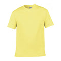 Classic Solid Red Crew Neck Short Sleeve Cotton T-Shirt for Men Cornsilk T-Shirt