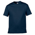 Classic Solid Red Crew Neck Short Sleeve Cotton T-Shirt for Men Navy Blue T-Shirt